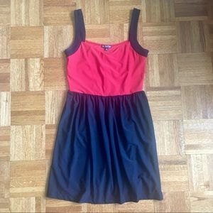 BeBop Red and Black Color Block Dress Size M